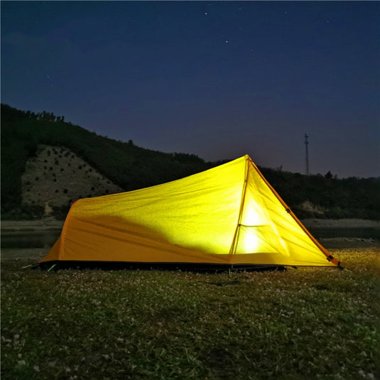 Double Outdoor Aluminium Pole Light Exposure Camping Tent